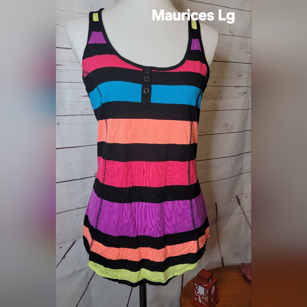Maurices Women's Striped Tank Top - Multicolor